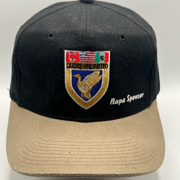 Ducks Unlimited Strapback Embroidered Logo Hat Cap Blue Hunting Vintage Retro - Picture 2 of 8